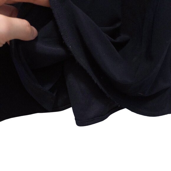 Betsy & Adam Black Gold Trim Pleated Bodice Cutout Waist Sleeveless Long Dress 4 - Picture 8 of 10